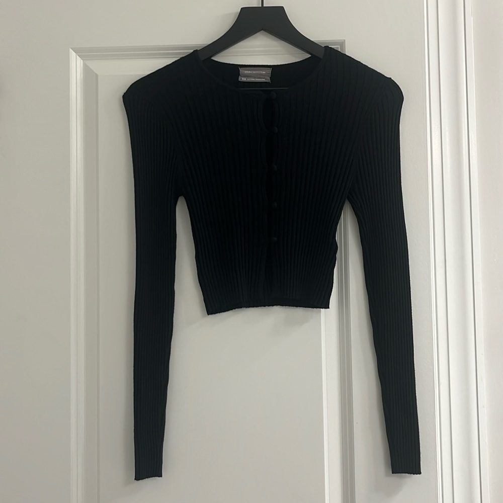 black long sleeve button up - Picture 3 of 4